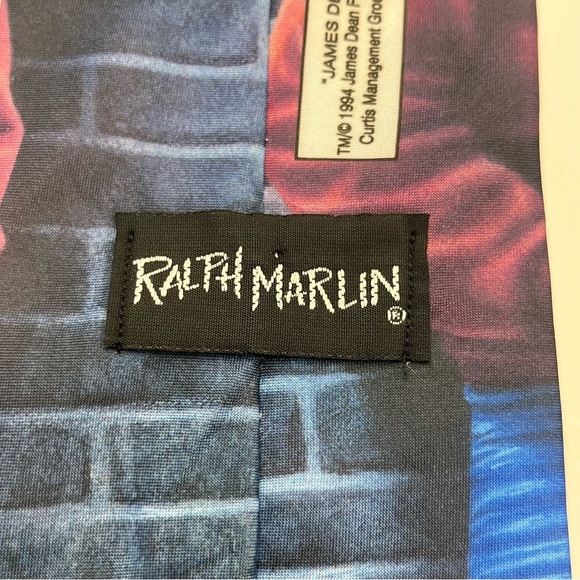 Ralph Marlin James Dean The Legend Men’s Neck Tie 1994 Retro Look Made in USA - Picture 3 of 9
